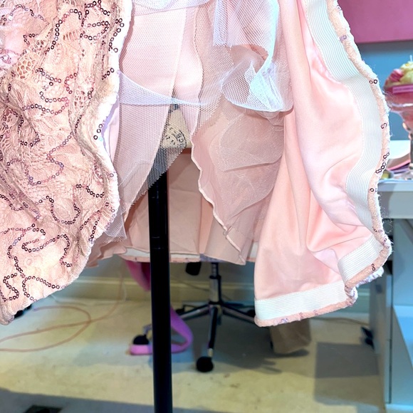 Pastel Pink Sequin Party Dress - Picture 8 of 12